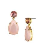 Carolee Malibu Dreams Crystal Round And Pear Double Drop Earring