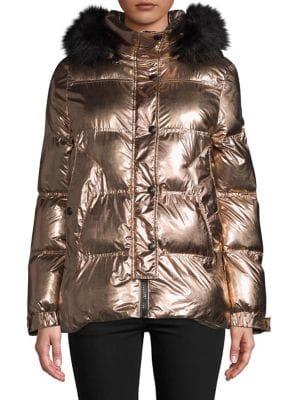 Sam Edelman Faux Fur-trimmed Puffer Jacket