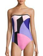 Kate Spade New York Colorblock Bandeau One-piece Swimsuit