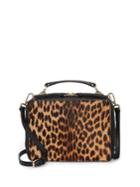 Vince Camuto Lady Leopard Print Calf Fur & Leather Crossbody Bag