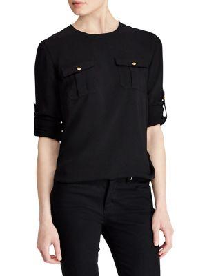 Lauren Ralph Lauren Crepe Long-sleeve Tunic