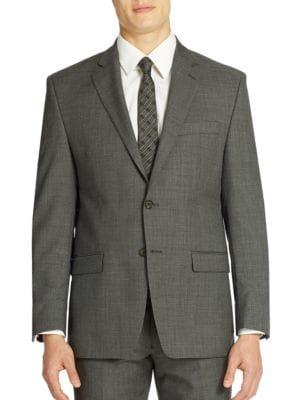 Lauren Ralph Lauren Classic-fit Sharkskin Ultra-flex Wool Suit Separate Jacket