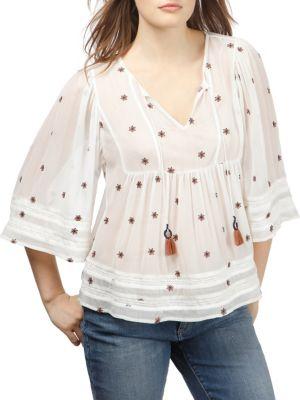 Lucky Brand Floral Printed Smock Top