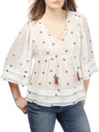 Lucky Brand Floral Printed Smock Top