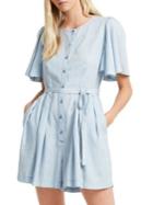 French Connection Julienne Ruffled Waist-tie Romper
