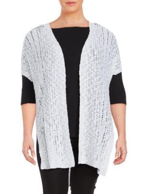 Vince Camuto Plus Plus Long Open-front Cardigan