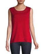 Nipon Boutique Studded Sleeveless Sweater