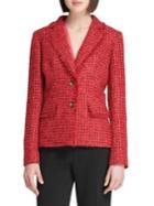 Donna Karan Two-button Tweed Jacket