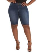 La La Anthony Marlene Denim Bermuda Shorts