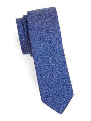 Hugo Boss Textured Linen & Silk Tie