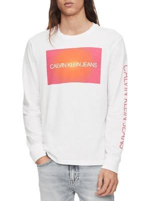 Calvin Klein Jeans Chest Gradient Logo Crew Cotton Tee