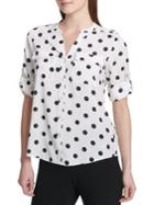 Calvin Klein Printed Roll-sleeve Button-down Shirt