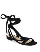 424 Fifth Yasmine Suede Lace-up Sandals
