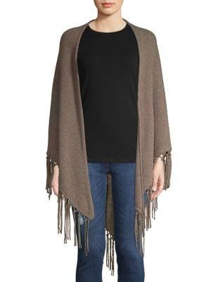 Weekend Max Mara Fringe-trimmed Wool Poncho
