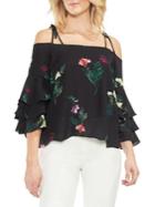 Vince Camuto Topic Heat Tie Strap Blouse