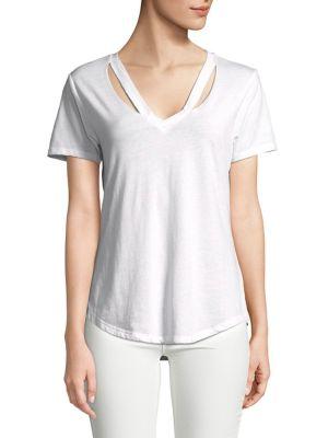 White Crow Split-neck Cotton Tee