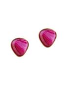 Trina Turk Hollywood Hills Pink Agate Stud Earrings