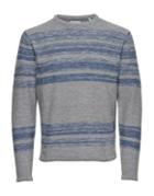 Only And Sons Stripe Knitted Cotton Pullover
