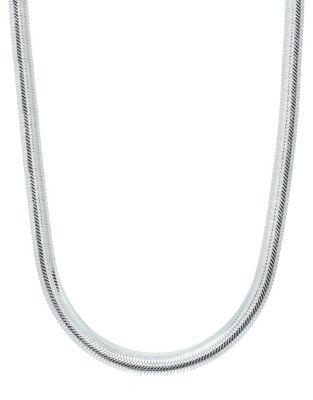 Lord & Taylor Banded Sterling Silver Chain Necklace