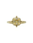 Ripka Angelica Step Cut Canary Cubic Zirconia And 14k Yellow Gold Ring