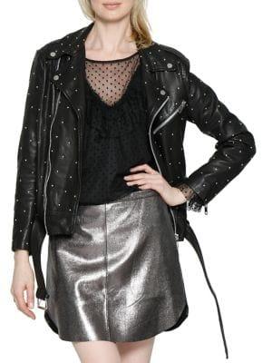 Walter Baker Lea Leather Moto Jacket