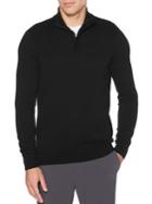 Perry Ellis Regular Fit Quarter-zip Mockneck Sweater