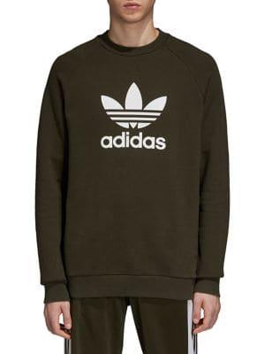Adidas Adicolor Trefoil Crewneck Cotton Sweatshirt