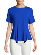 Ivanka Trump Beaded Peplum Top