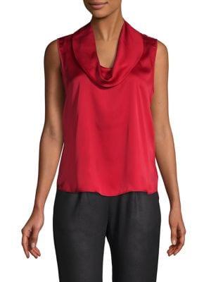 Calvin Klein Petite Cowlneck Sleeveless Top