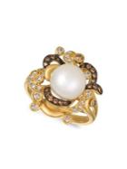 Le Vian Vanilla Pearls&trade;, Chocolate Diamonds? Vanilla Diamonds? And 14k Honey Gold&trade; Ring