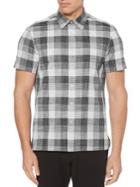 Perry Ellis Checkered Cotton Button-down Shirt