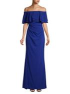 Vince Camuto Off-the-shoulder Ruffled Gown