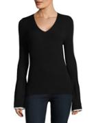 Lord & Taylor Ribbed Bell-sleeve Sweater