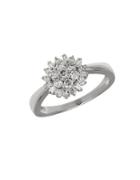 Lord & Taylor 0.50k Diamond And 14k White Gold Ring