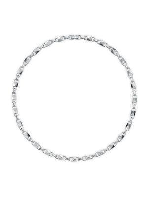 Michael Kors Mercer Sterling Silver & Crystal Collar Necklace