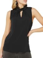 Dorothy Perkins Sleeveless Lace-neck Top