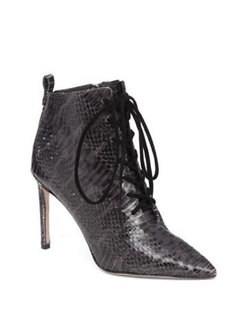 Delman Snakeskin Lace-up Boots