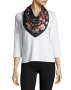 Rebecca Minkoff Floral Print Silk Square Scarf