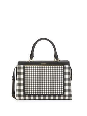 Calvin Klein Gingham Zippered Satchel