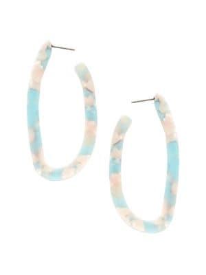 Design Lab Oblong Hoop Earrings