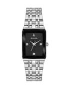 Bulova Quadra Stainless Steel & Diamond Bracelet Watch