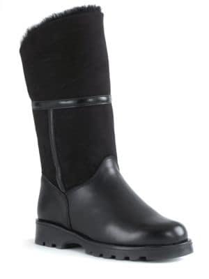La Canadienne Kosmo Waterproof Shearling-lined Suede And Leather Boots