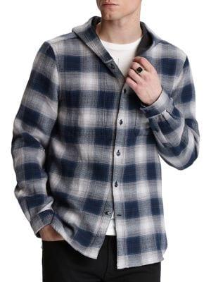 John Varvatos Star U.s.a. Reversible Cotton Hooded Shirt