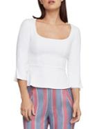 Bcbgmaxazria Split-back Peplum Top
