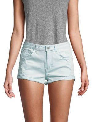 Design Lab Distressed Denim Shorts