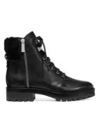 Michael Kors Rosario Faux Fur-trim Leather Boots