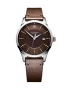 Victorinox Swiss Army Alliance Stainless Steel And Leather-strap Watch