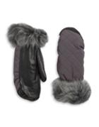 Ugg Shearling-trimmed Touchscreen Mittens