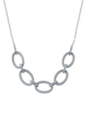 Lord & Taylor Sterling Silver Braided Chain Necklace