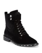 Vince Camuto Studded Velour Combat Boots
